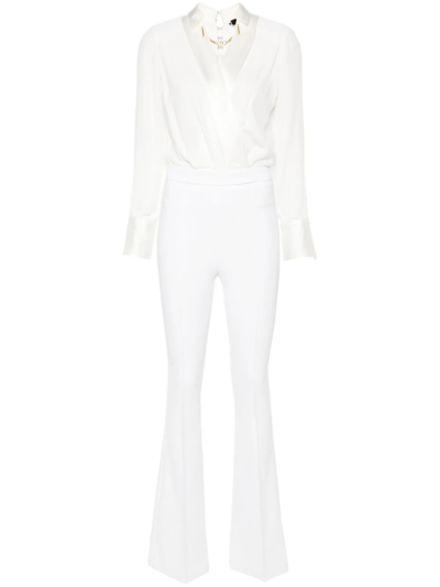 Elisabetta Franchi Chain-embellished Jumpsuit In White