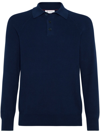 Brunello Cucinelli Polo-style Sweater In Blue