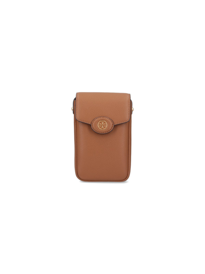 Tory Burch 'robinson' Smartphone Holder In Brown