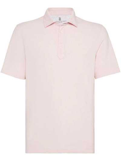 BRUNELLO CUCINELLI POLO WITH SHIRT COLLAR