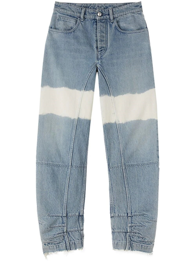 Jil Sander Bleached Cropped Denim Jeans In Blue