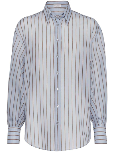 BRUNELLO CUCINELLI STRIPED SHIRT