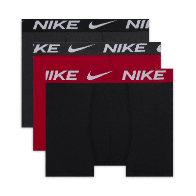 Nike Dri-fit Essentials Big Kids' Boxer Briefs (3-pack) In University Red