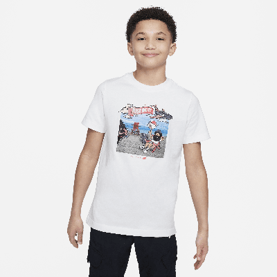 Nike Sportswear Big Kids' Graphic T-shirt In White