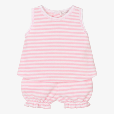 Kissy Kissy Baby Girls Pink Cabana Terry Stripes Shorts