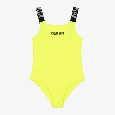 Calvin Klein Kids' Girls Yellow Swimsuit