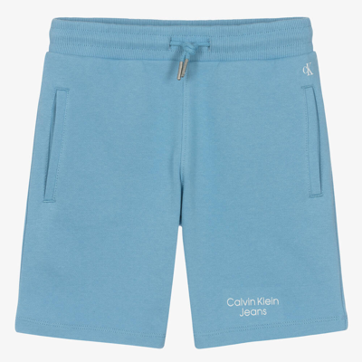 Calvin Klein Teen Boys Dusky Blue Cotton Shorts