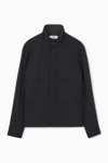 Cos Lightweight Utility Overshirt In Black