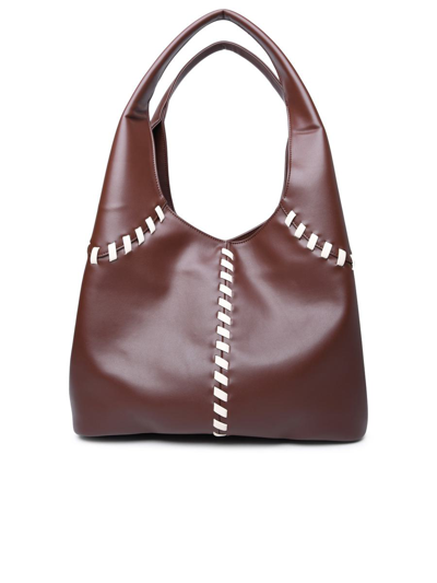 Themoirè 'ninfa' Brown Vegan Leather Bag
