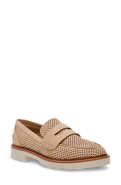 Anne Klein Women's Elia Perf Loafers In Natural Microsuede Perforated