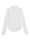 Helmut Lang Fitted Button-front Shirt In Optic White