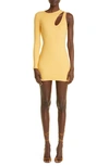 K.ngsley Gender Inclusive R4 Long Sleeve Knit Cutout Dress In Ocre