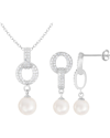 Splendid Pearls Silver 7-8mm Pearl Set