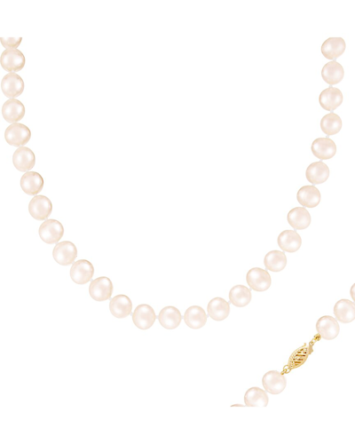 Splendid Pearls Silver 10-11mm Pearl Necklace In Pink