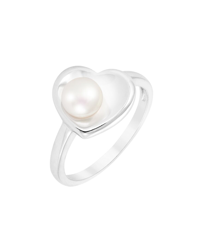 Splendid Pearls Silver 6-7mm Pearl Ring In White