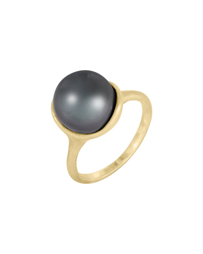 Splendid Pearls 14k 10-10.5mm Pearl Ring In Black