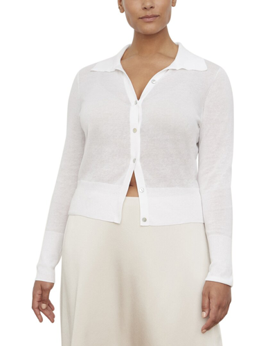 Vince Plus Collard Button Shirt In Optic White