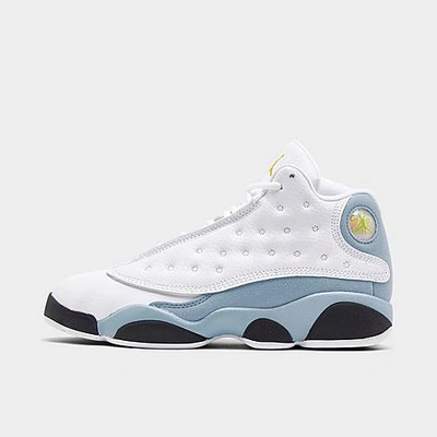 Nike Jordan Little Kids' Air Retro 13 Basketball Shoes In White/yellow Ochre/blue Grey/black