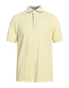 Gran Sasso Man Polo Shirt Light Yellow Size 40 Cotton