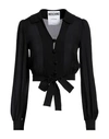 MOSCHINO MOSCHINO WOMAN SHIRT BLACK SIZE 4 SILK