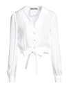 Moschino Woman Shirt White Size 8 Silk