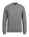 Emporio Armani Man Sweatshirt Grey Size S Cotton, Polyester, Elastane