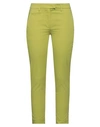 Dondup Woman Pants Green Size 27 Cotton, Elastane In Green