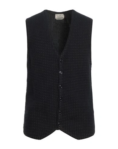 Brooksfield Man Cardigan Midnight Blue Size 36 Polyamide, Viscose, Wool, Cashmere In Blue