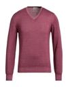 Gran Sasso Man Sweater Mauve Size 36 Virgin Wool In Purple