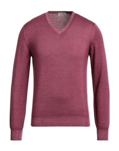 Gran Sasso Man Sweater Mauve Size 36 Virgin Wool In Purple