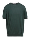 Kangra Man Sweater Emerald Green Size 46 Cotton