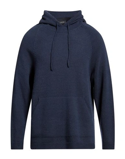 Rossopuro Man Sweater Navy Blue Size 6 Wool, Cashmere