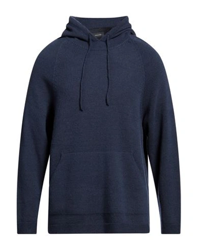 Rossopuro Man Sweater Navy Blue Size 4 Wool, Cashmere In Navy Blue