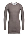 Rick Owens Man Sweater Lead Size S Viscose, Silk In Grey