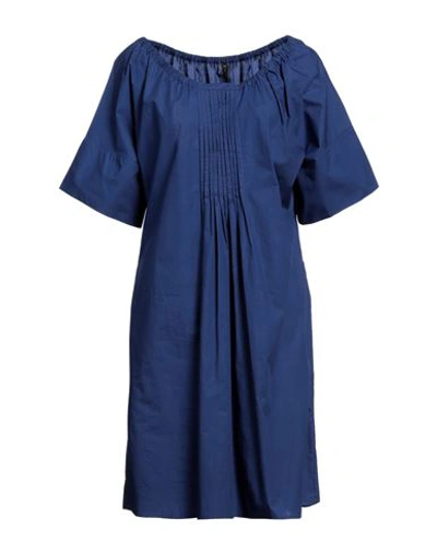 Manila Grace Woman Mini Dress Navy Blue Size 6 Cotton