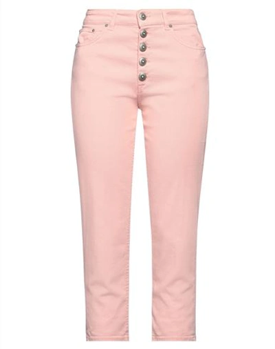 Dondup Woman Denim Pants Light Pink Size 27 Cotton, Elastomultiester, Elastane