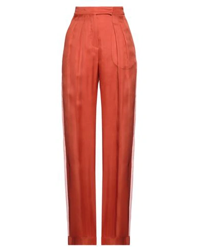 Max Mara Woman Pants Rust Size 4 Silk In Red