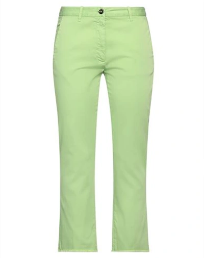 Nine In The Morning Woman Pants Lime Green Size 30 Cotton, Elastane