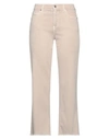 Cambio Woman Jeans Sand Size 6 Cotton, Elastomultiester, Elastane In Beige