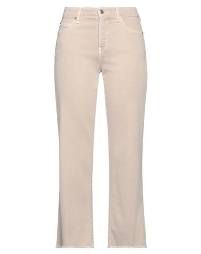 Cambio Woman Jeans Sand Size 10 Cotton, Elastomultiester, Elastane In Beige