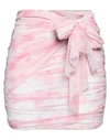 Msgm Woman Mini Skirt Pink Size 6 Polyamide, Elastane
