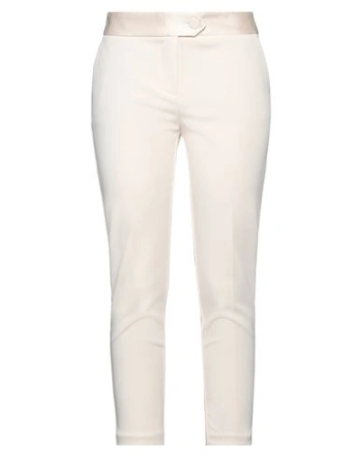 Imperial Woman Pants Beige Size Xs Polyester, Elastane In White