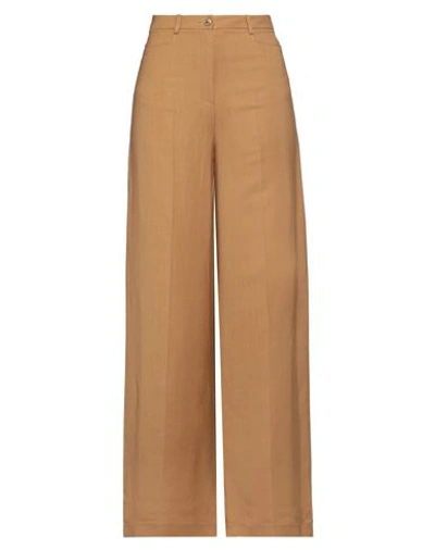 Pinko Woman Pants Brown Size 10 Viscose, Linen