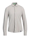 Drumohr Man Shirt Light Grey Size M Cotton