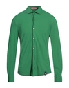 Drumohr Man Shirt Green Size M Cotton
