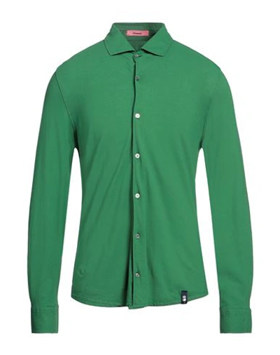 Drumohr Man Shirt Green Size M Cotton
