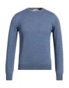 GRAN SASSO GRAN SASSO MAN SWEATER PASTEL BLUE SIZE 36 VIRGIN WOOL