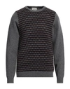 Brooksfield Man Sweater Grey Size 40 Wool, Polyamide In Grey