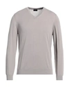 Drumohr Man Sweater Dove Grey Size 38 Cotton