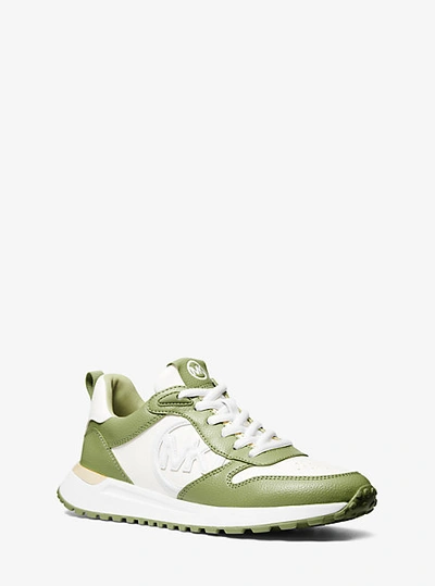 Michael Kors Dev Two-tone Trainer In Green